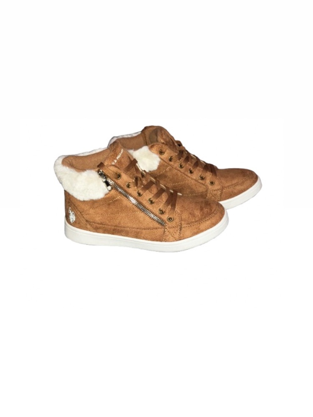 U.S. Polo Assn. Women's Corrine High Top Ankle Booties in Chestnut size 7.5